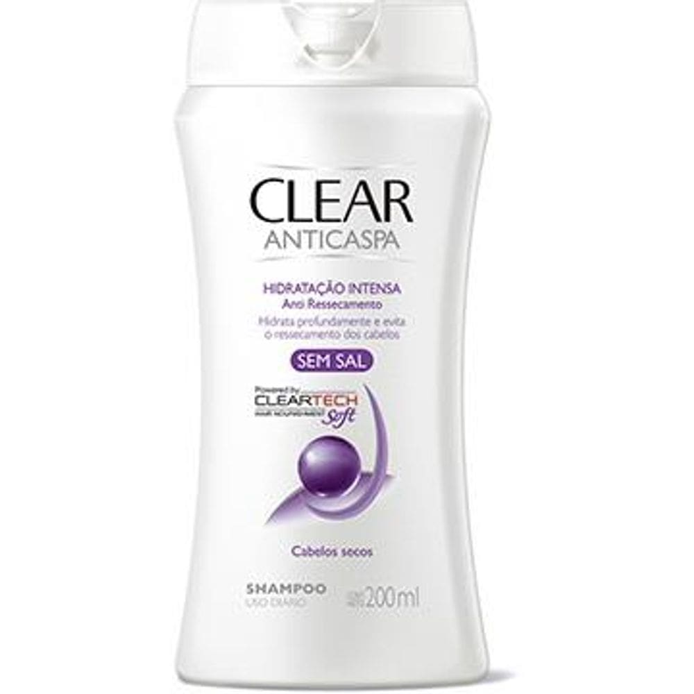 Shampoo Anticaspa Clear Hidratação Intensa, 200ml