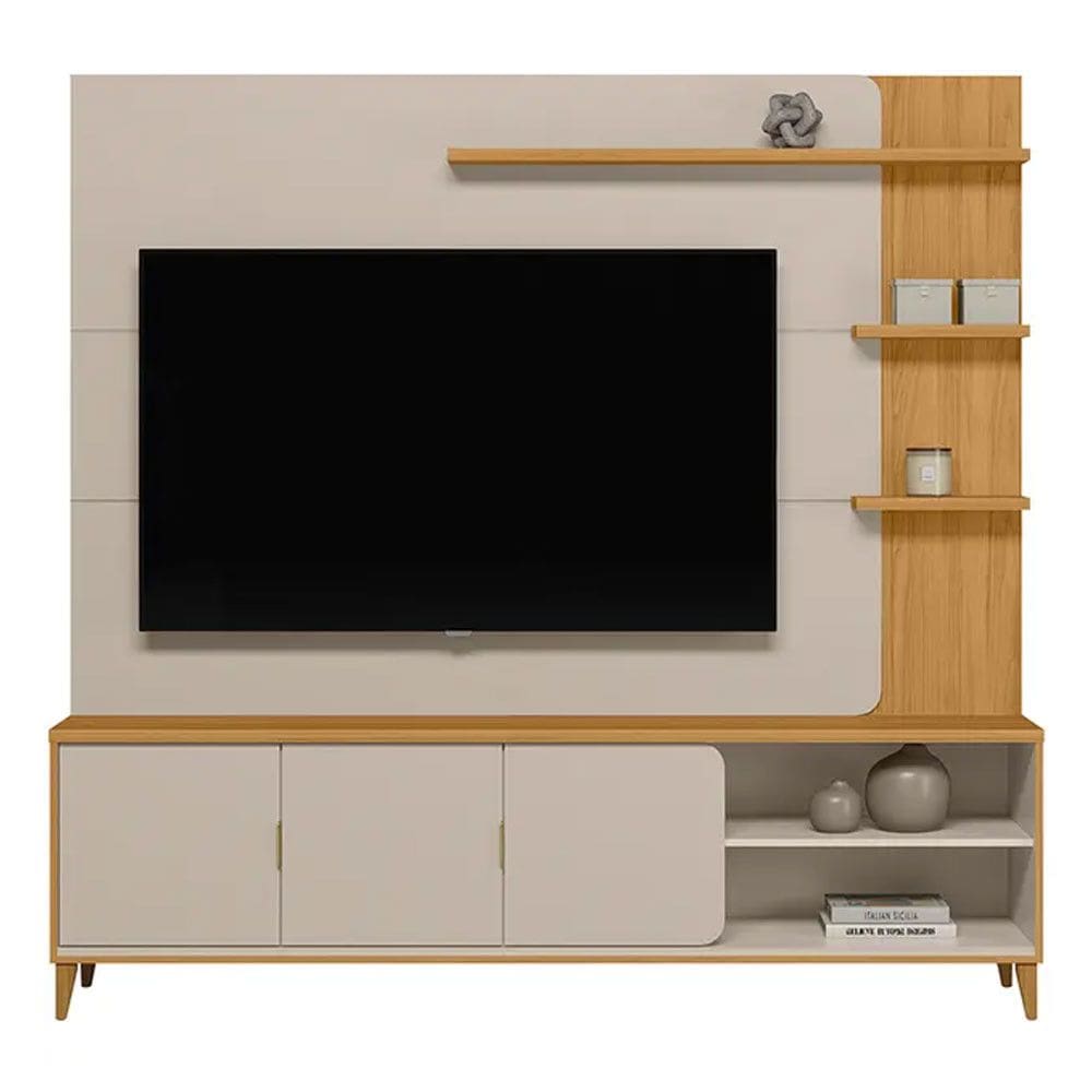 Estante Home Napoli  para TV até 70 Polegadas 3 Portas MDP MDF Linea Brasil