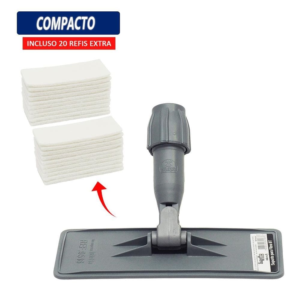 Suporte Limpa Tudo Superpro c/ 20 Fibras - Prata