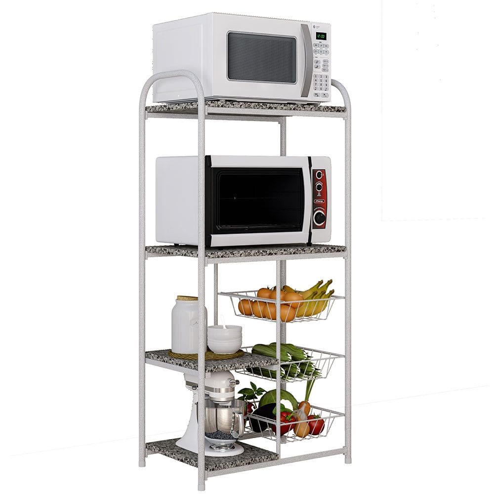 Rack Multiuso Dallas Fabone com Tampo em Granito