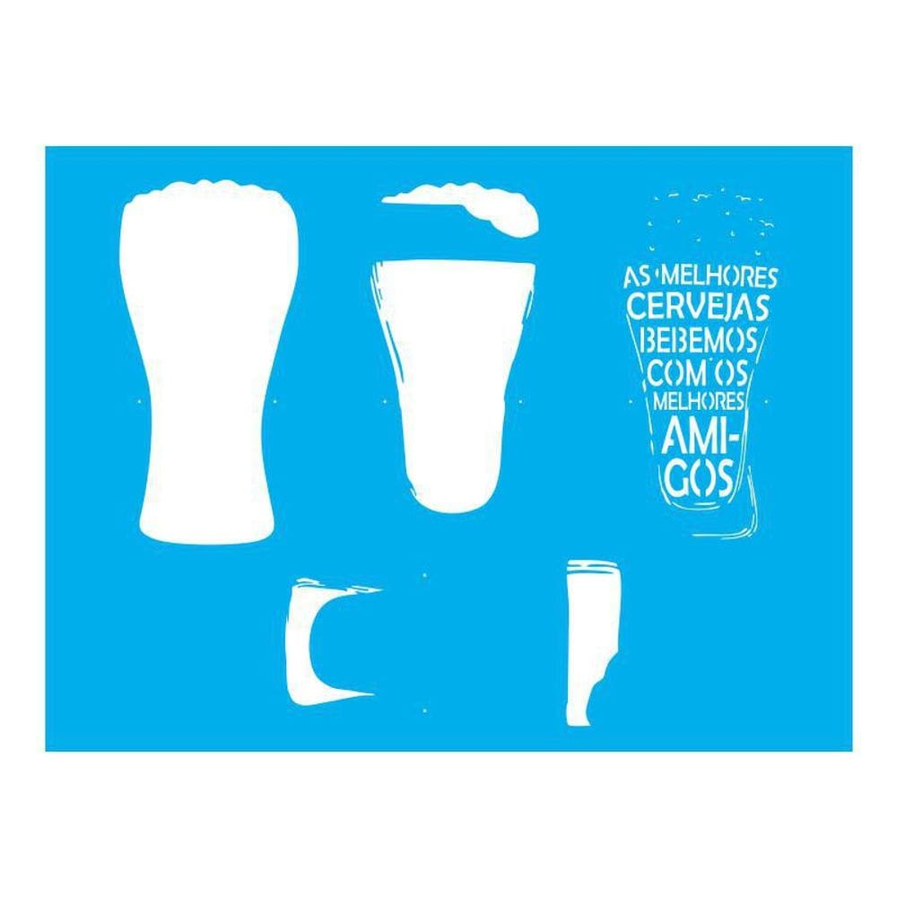 Stencil Tamako As Melhores Cervejas - 15X20Cm - Ref 8725