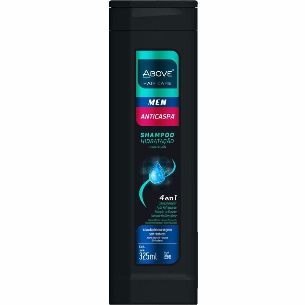 Shampoo Above Anti-Caspa Men Hidratação 4 em 1 325ml