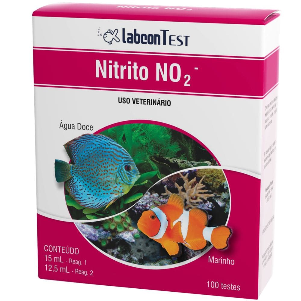 Teste de Nitrito para Aquários de Água Doce e Marinho Alcon 100 testes