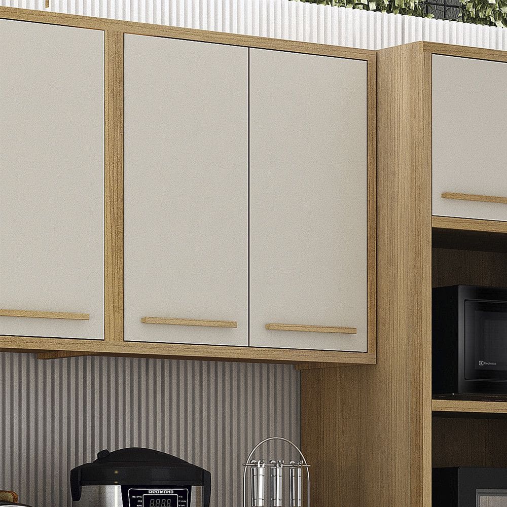 Armário Aéreo para Cozinha 3 Portas 120cm Torino Valdemóveis