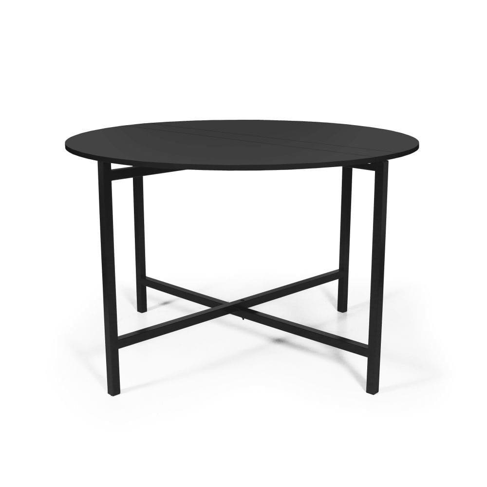 Mesa de Jantar 4 Lugares Redonda Dobrável Prática - Straub Web