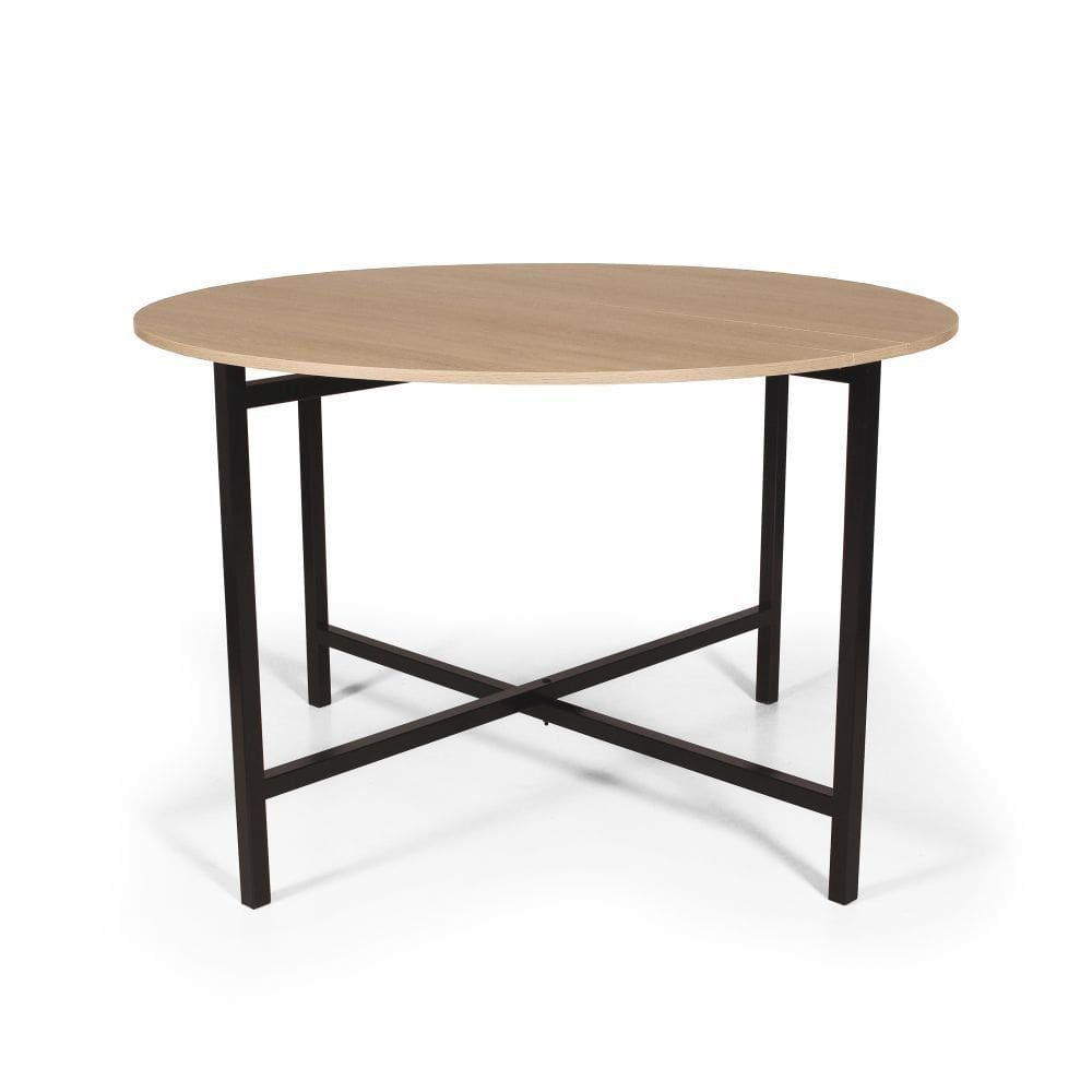Mesa de Jantar 4 Lugares Redonda Dobrável Prática - Straub Web