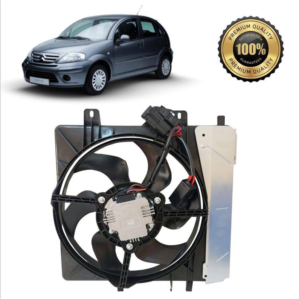 Ventoinha Radiador Citroen C3 Com Módulo 2003 A 2008