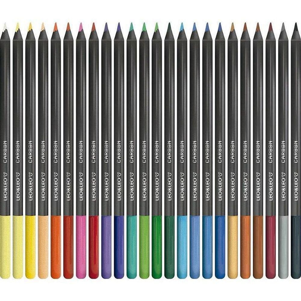 Lápis De Cor Redondo Carbon Line 24 Cores