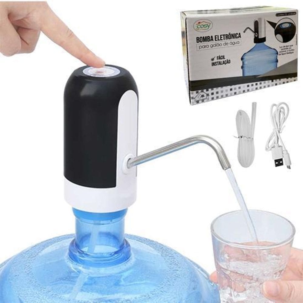 Bomba Automatica Galao Agua 10 20L Recarregavel Cabo Usb 13C