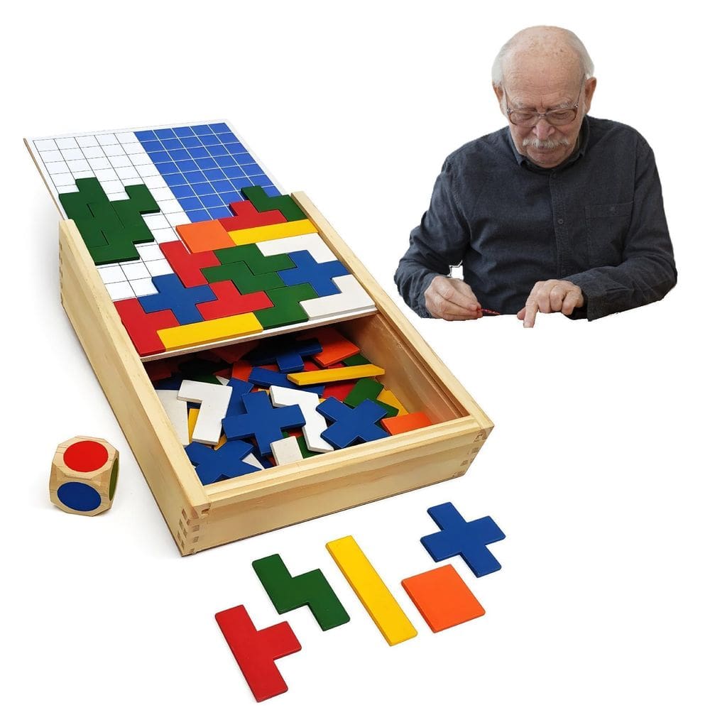 Quebra Cabeça Exercício Mental Desafiador Para Idosos Tetris