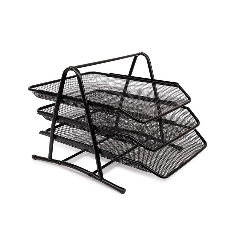 Organizador De Mesa Escritório Bandeja De Documentos Tripla