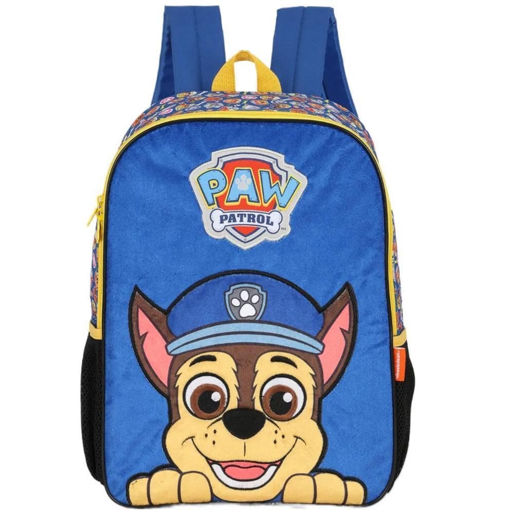 Mochila De Costas Infantil Escolar Paw Patrol Aveludado