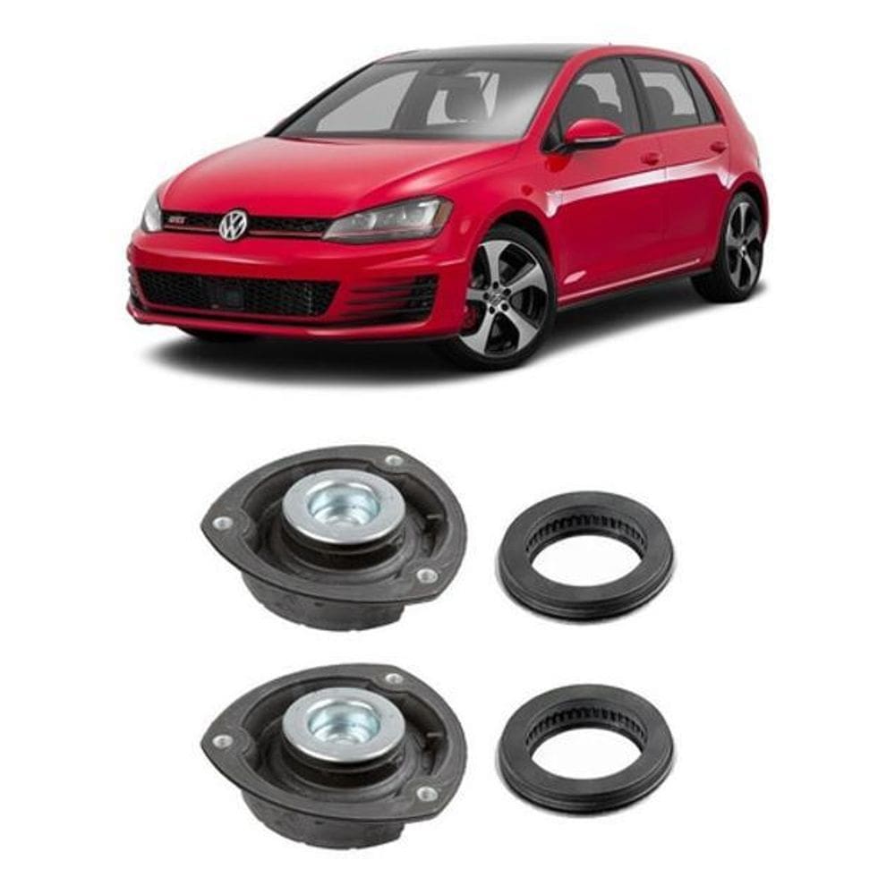 Par Rolamento + Coxim Amortecedor Dianteiro Golf 2013 A 2019