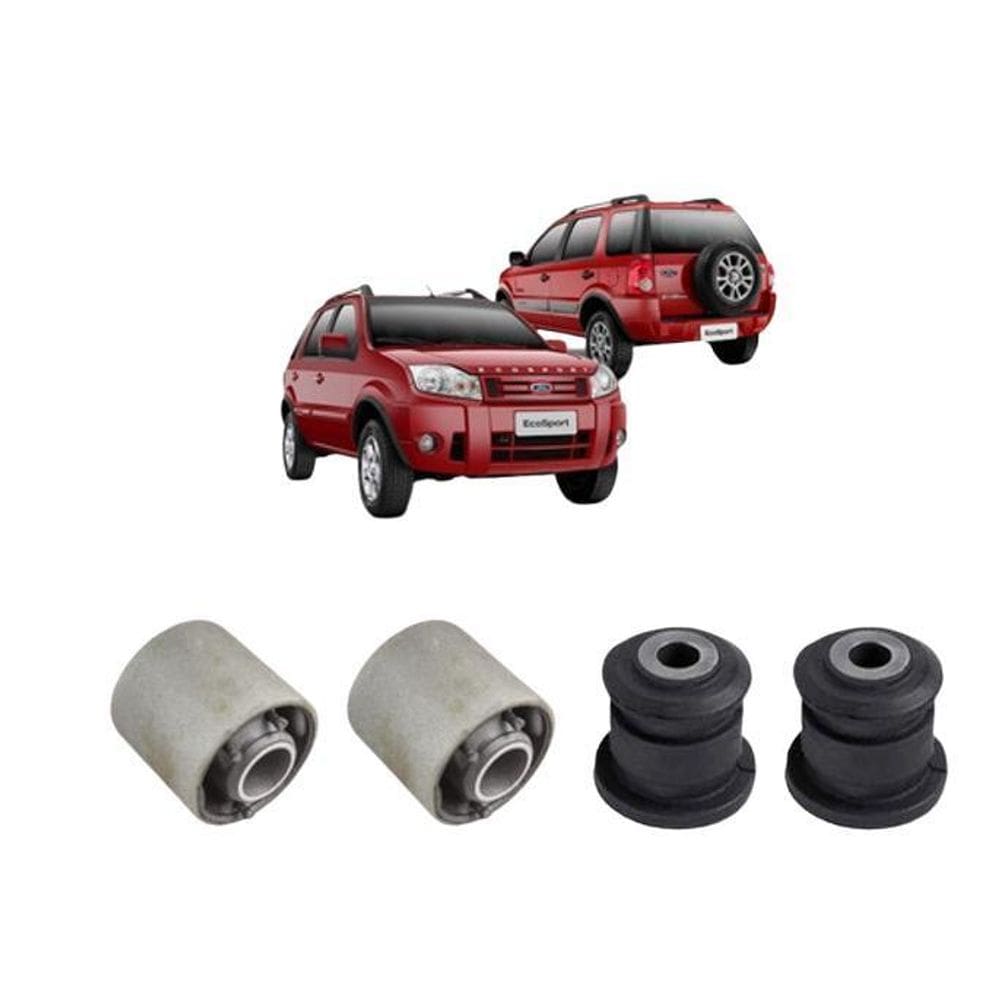 Kit 4 Bucha Bandeja Balança Dianteira Ecosport 2006 2007 08