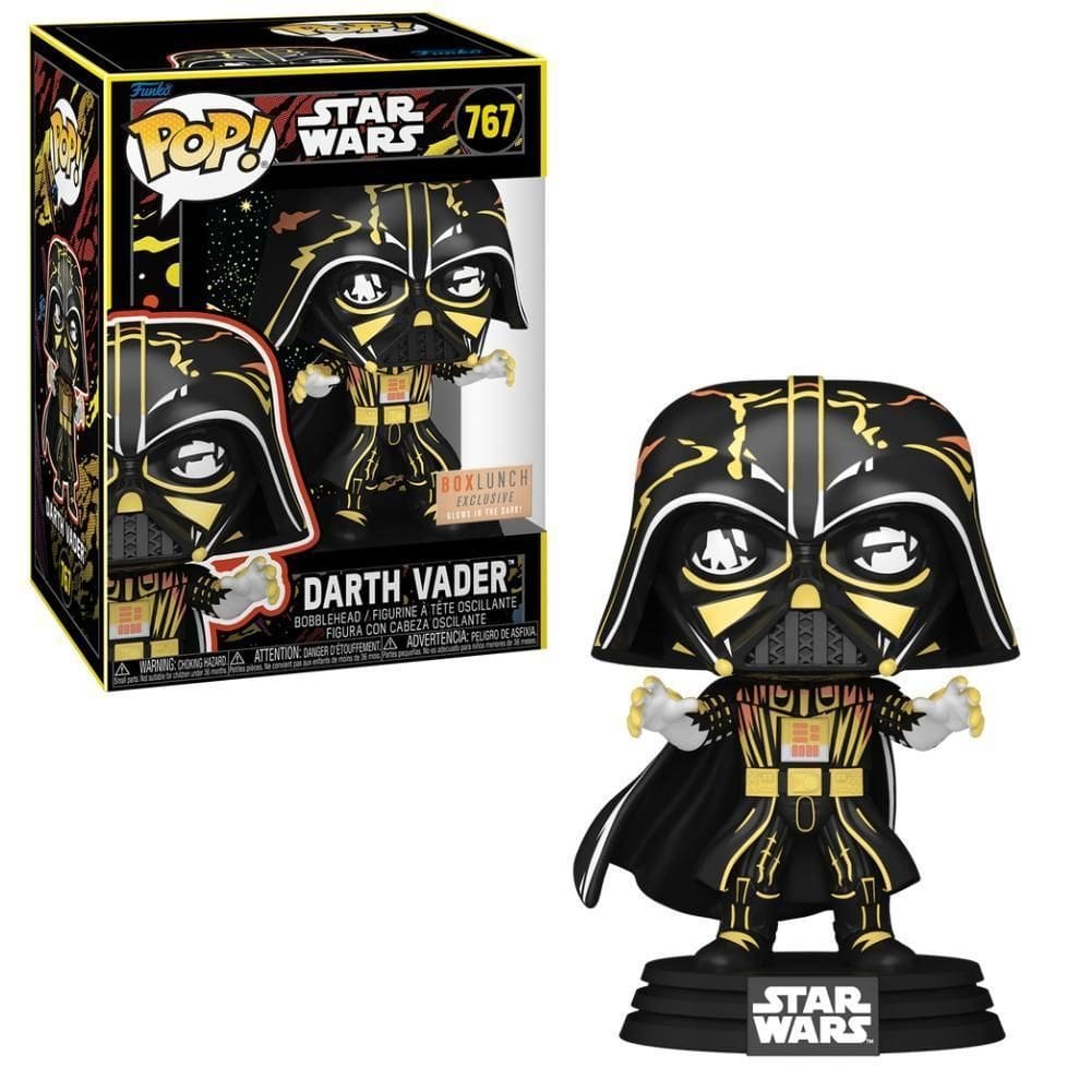 Boneco Funko Pop Star Wars - Darth Vader Retro  Glow
