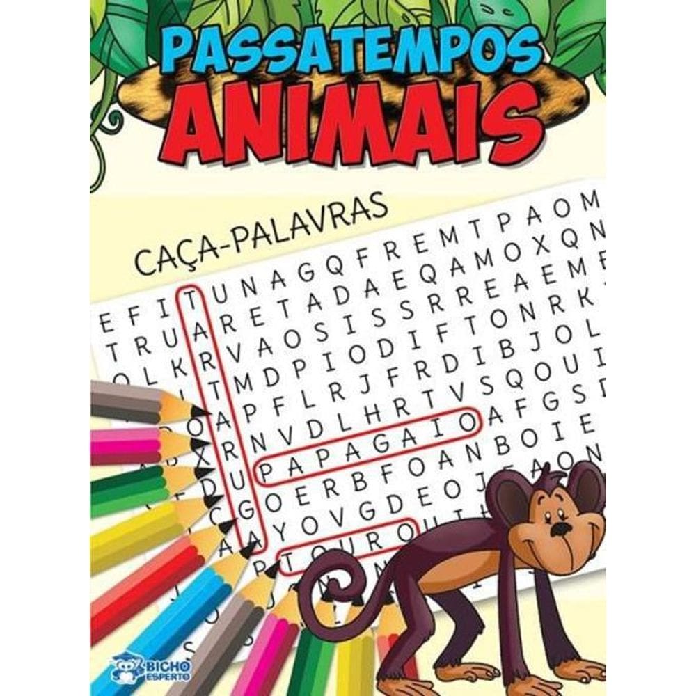 Passatempos Animais - Caça-Palavras