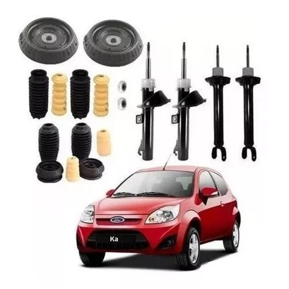 4 Amortecedor + 4 Kit Suspensão Ford Ka 2010/ 2011/ 2012