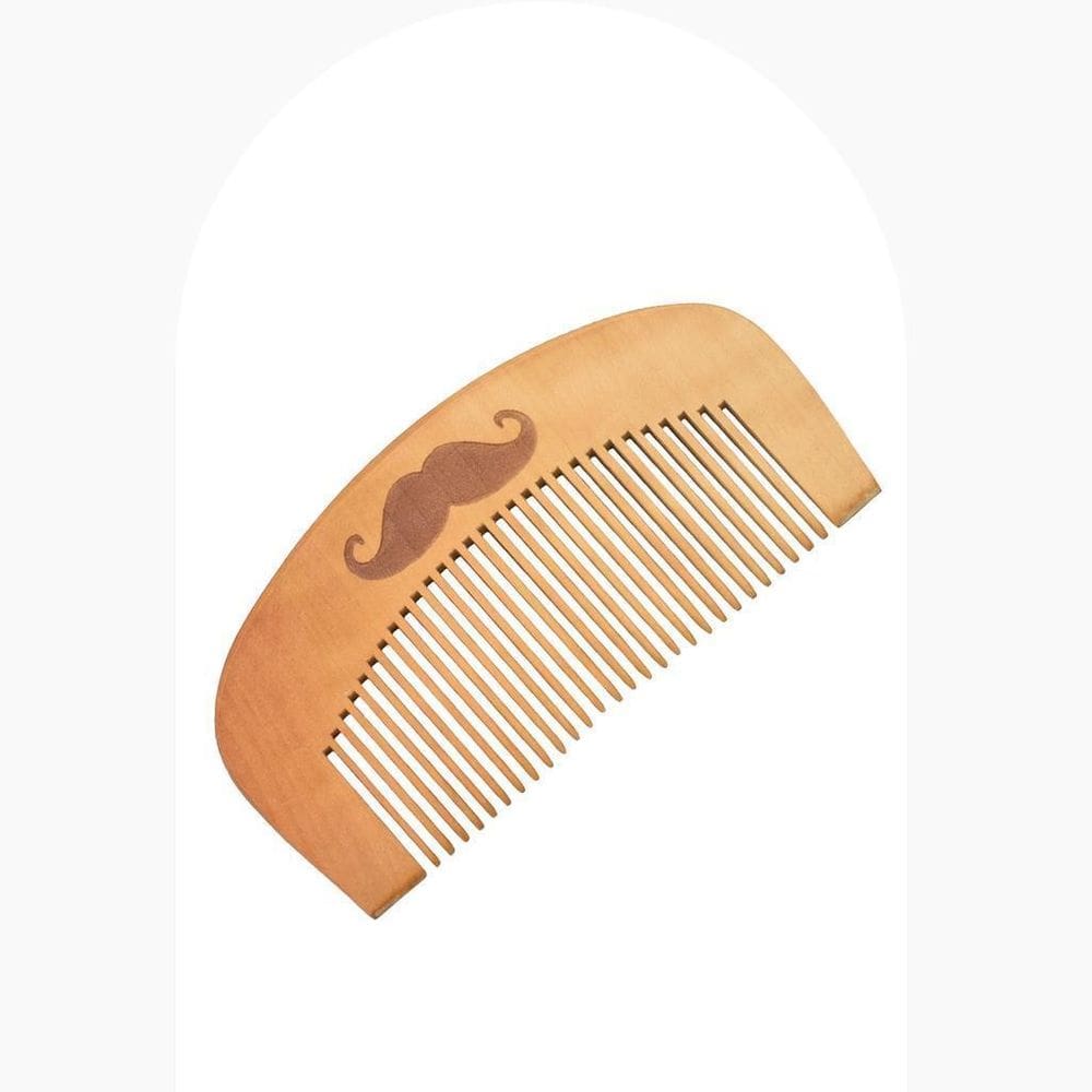 Pente De Madeira Para Barba E Bigode Antiestético Barbearia