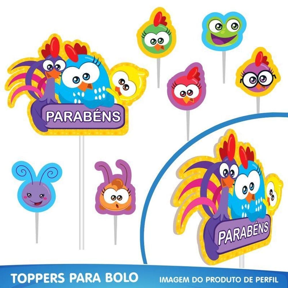 Kit Festa Fácil Galinha Pintadinha Mini Decoração Infantil