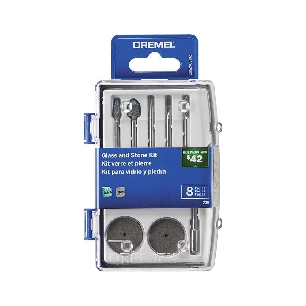 Kit De Acessórios De Micro Retífica Vidro/Pedra 9Pçs Dremel