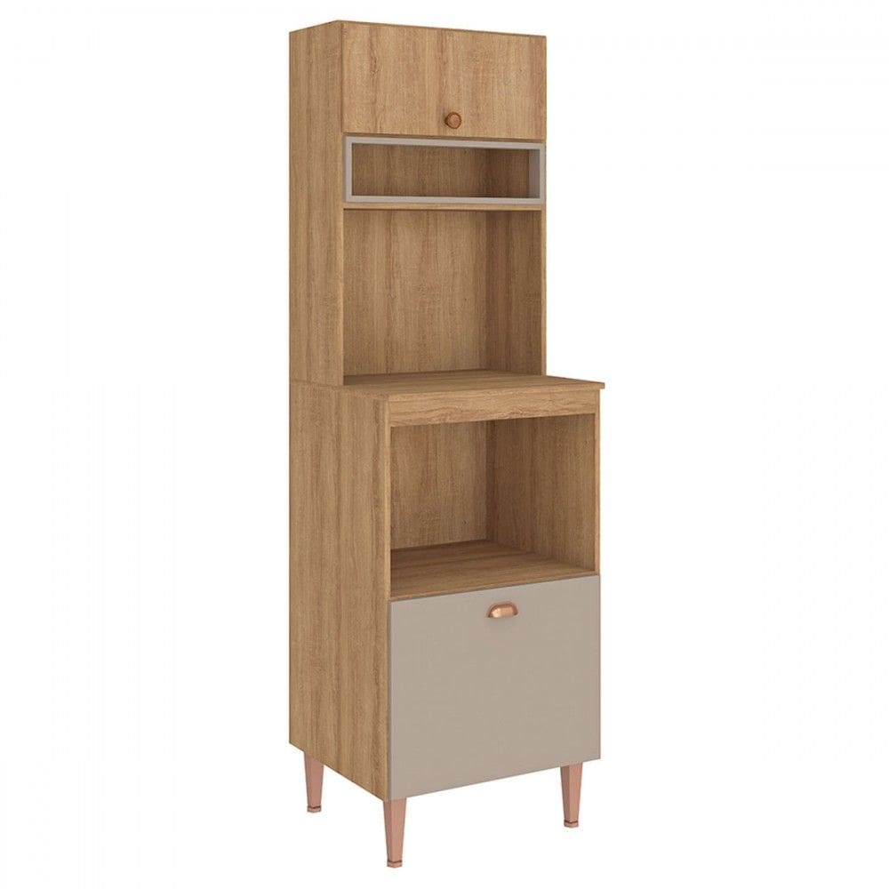 Armário de Cozinha 60,4 Cm Marti 2 Portas Marrom/Marrom Claro - Fellicci