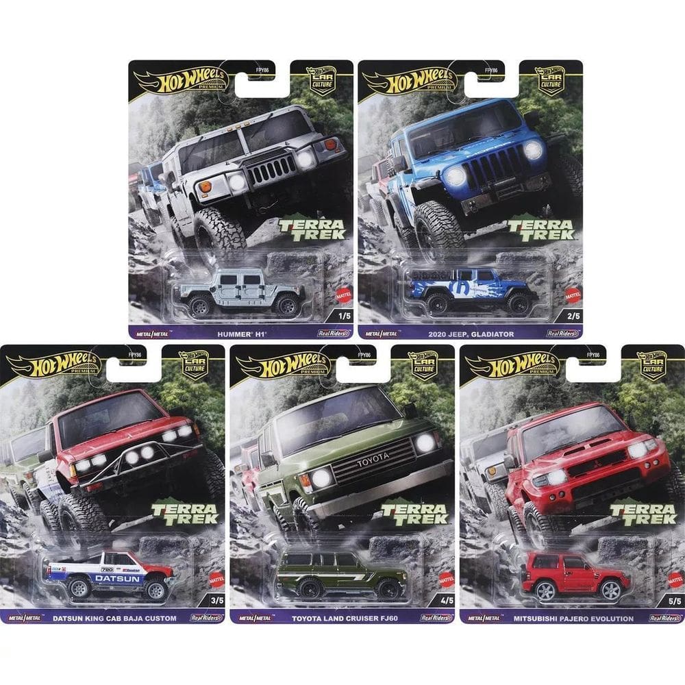Hot Wheels - Set 5 Miniaturas - Terra Trek - Car Culture - F