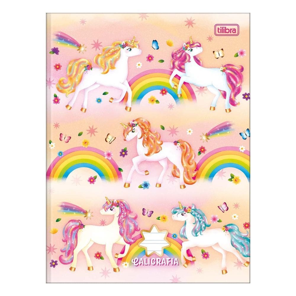Caderno de Caligrafia Brochura Capa Dura Unicórnio Blink 40 Folhas - Tilibra
