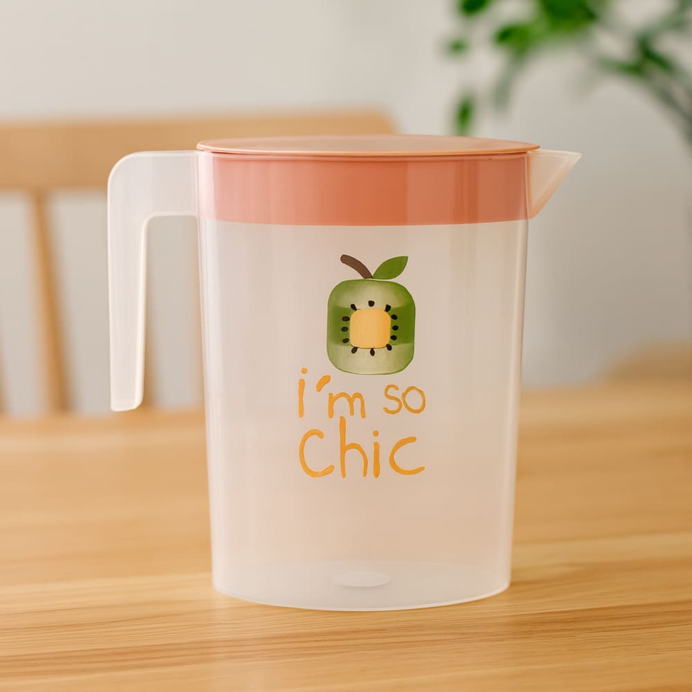 Jarra Plastico Oval Com Tampa Laranja 2,4l Xplast