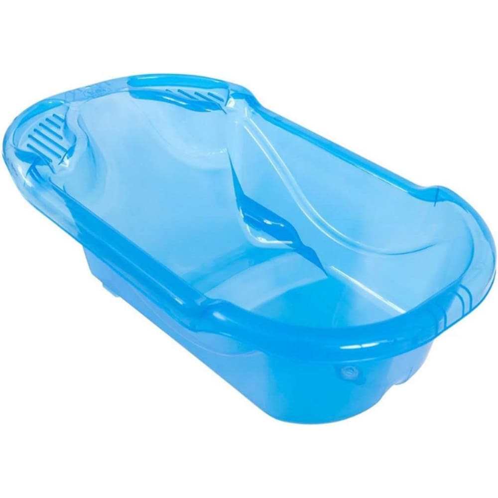 Banheira Infantil Ergonomica Safety Azul Transp. Tutti Baby