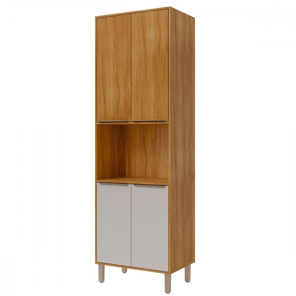 Paneleiro Divina 4 Portas Cinamomo/Off White - Mgm Móveis