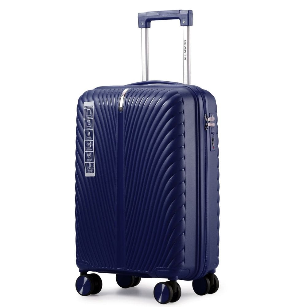 Mala de Viagem 10kg de Bordo em Polipropileno e Zíper Duplo Antifurto com Rodas 360º e Cadeado - Padrão Anac - Allabard