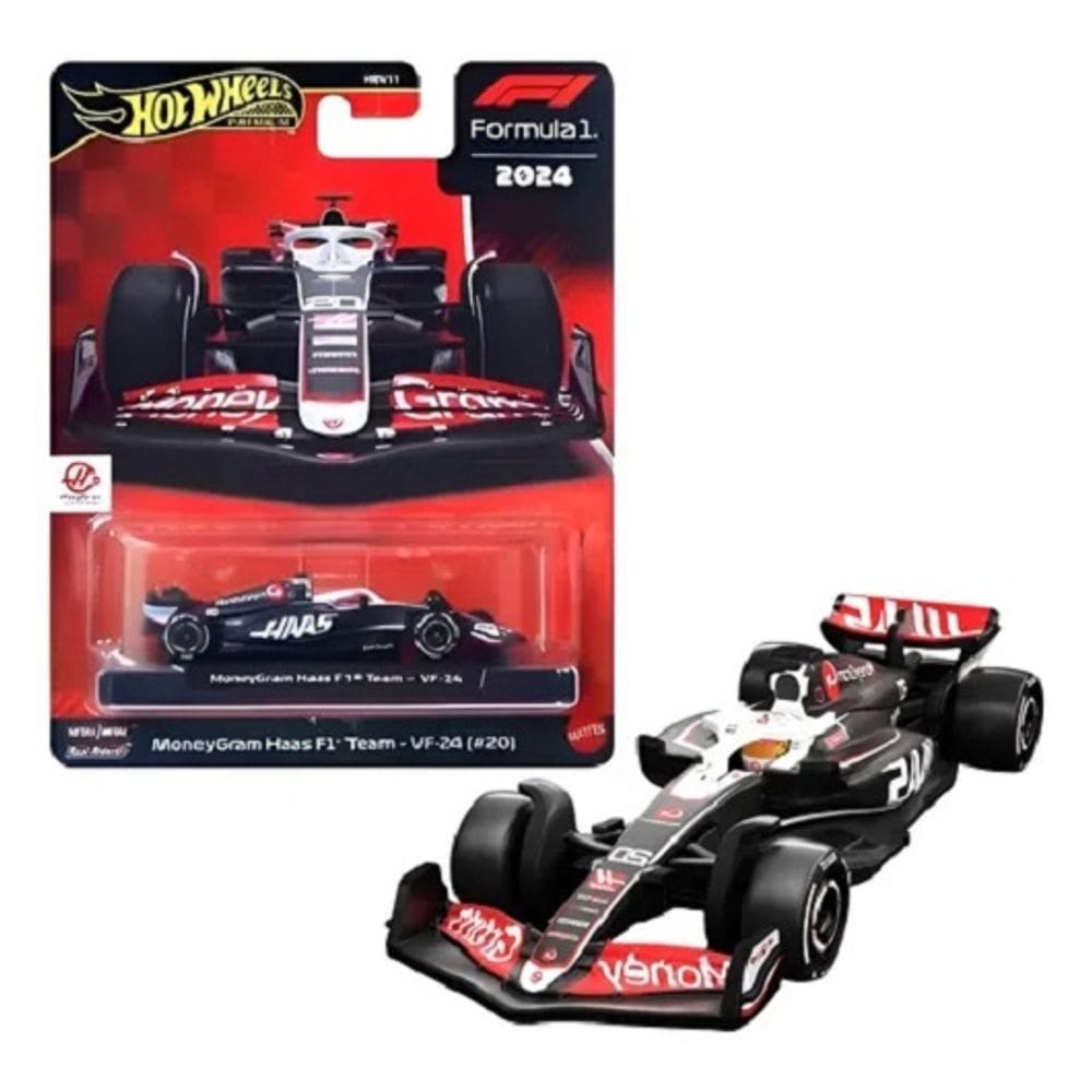 Hot Wheels Premium Carrinho 1:64 Metal Formula 1 MoneyGram Haas F1 VF-24 #20 - Mattel