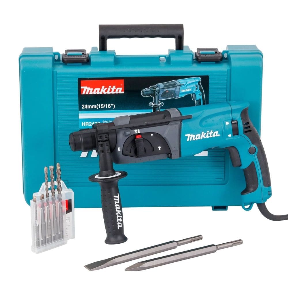 Martelete Combinado 24mm 15/16”” 110 Volts + Maleta e Acessórios - HR2470X21 - MAKITA