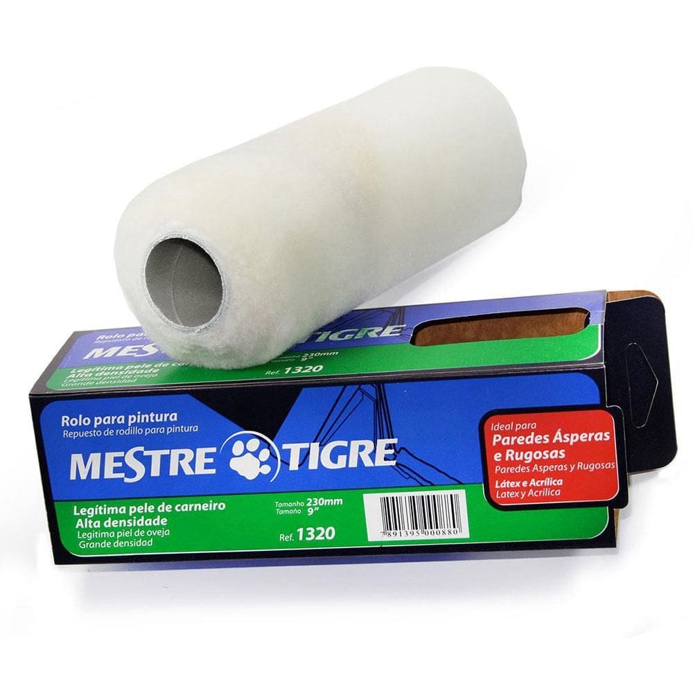 Rolo para Pintura de Lã de Carneiro sem Cabo - 132023 - TIGRE