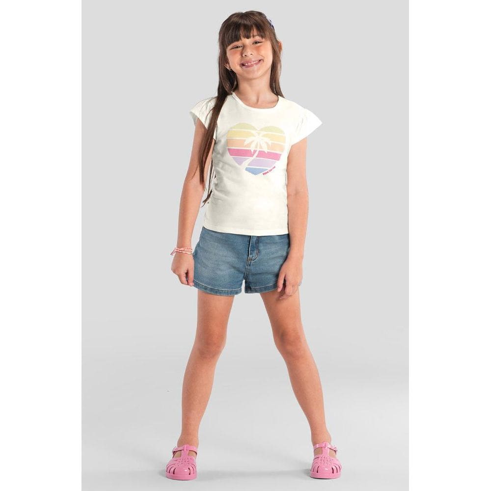 Blusa infantil menina colorida Brandili