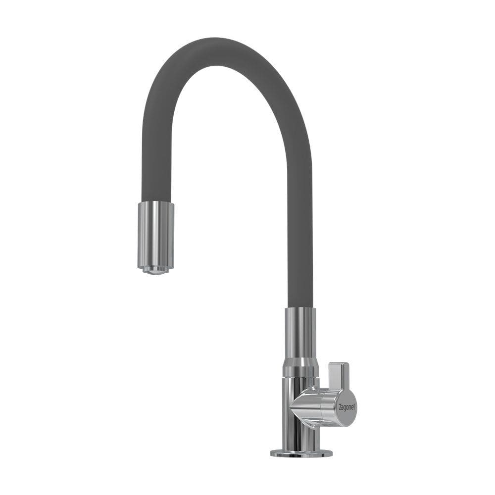 Torneira Zagonel Motion Flexível de Bancada Cinza