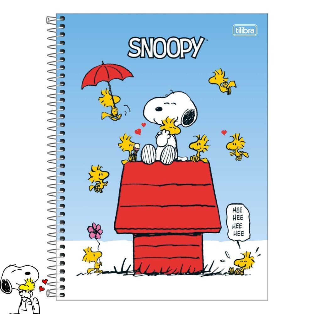 Caderno Espiral Grande Universitário Snoopy Fit 10 Matérias 160 Folhas Pautadas - Tilibra | Papelaria | Material Escolar