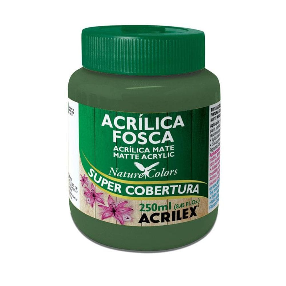Tinta acrílica fosca Verde Musgo 250ml 513 Acrilex