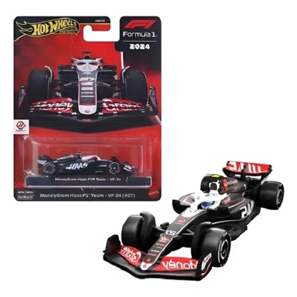 Hot Wheels Premium Carrinho 1:64 Metal Formula 1 MoneyGram Haas F1 VF-24 #27 - Mattel