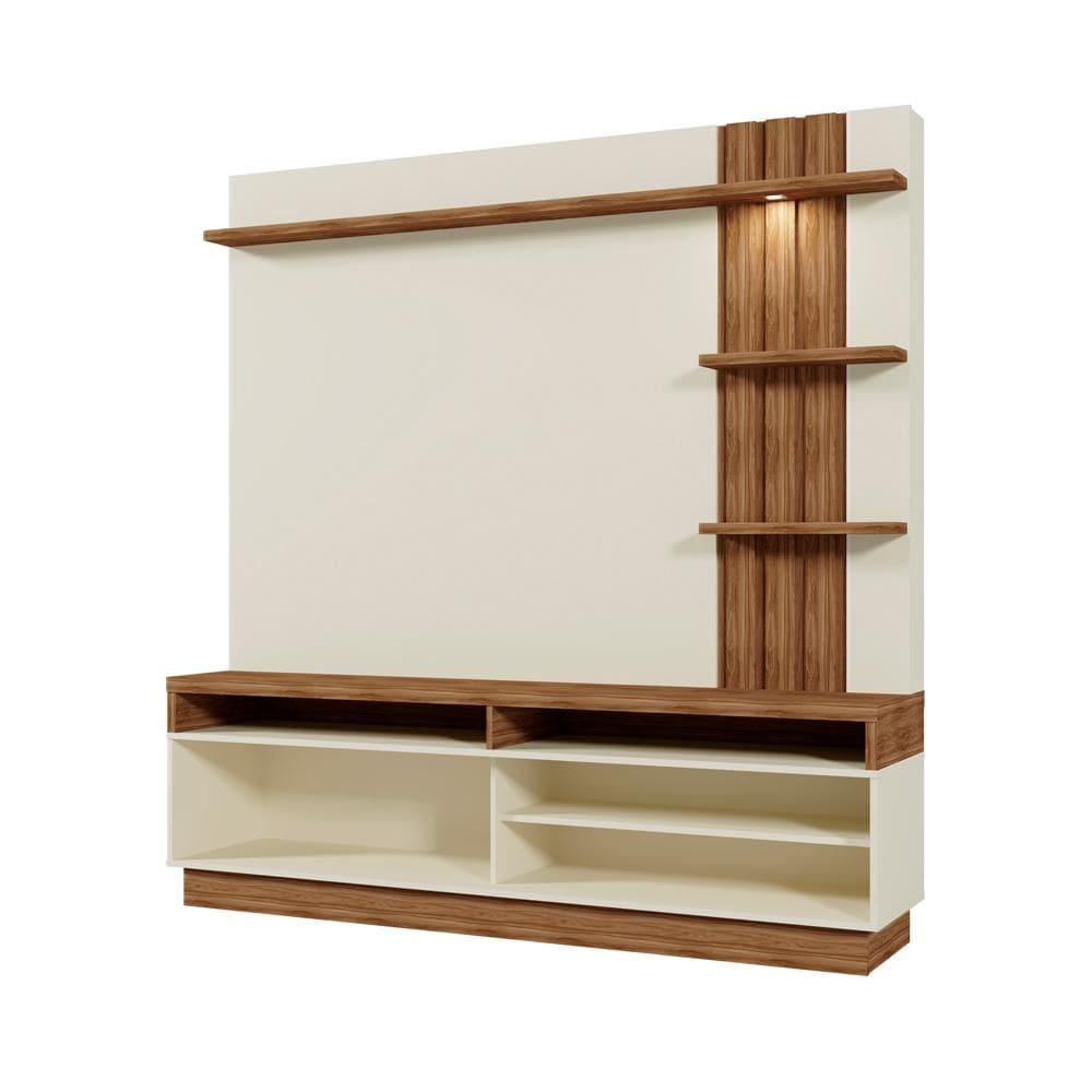 Estante Home Mariana 781 Off White/Amendoa