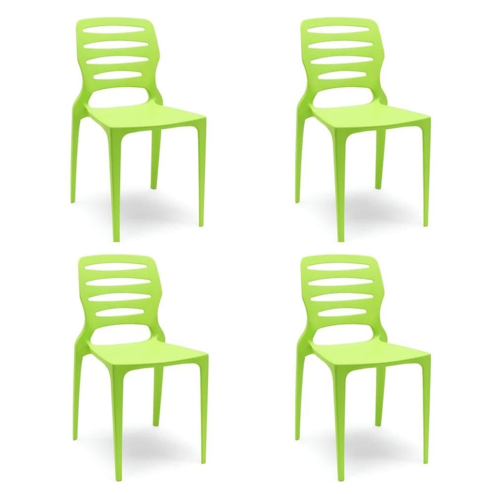 4 Cadeiras Vile Verde - Plaxmetal