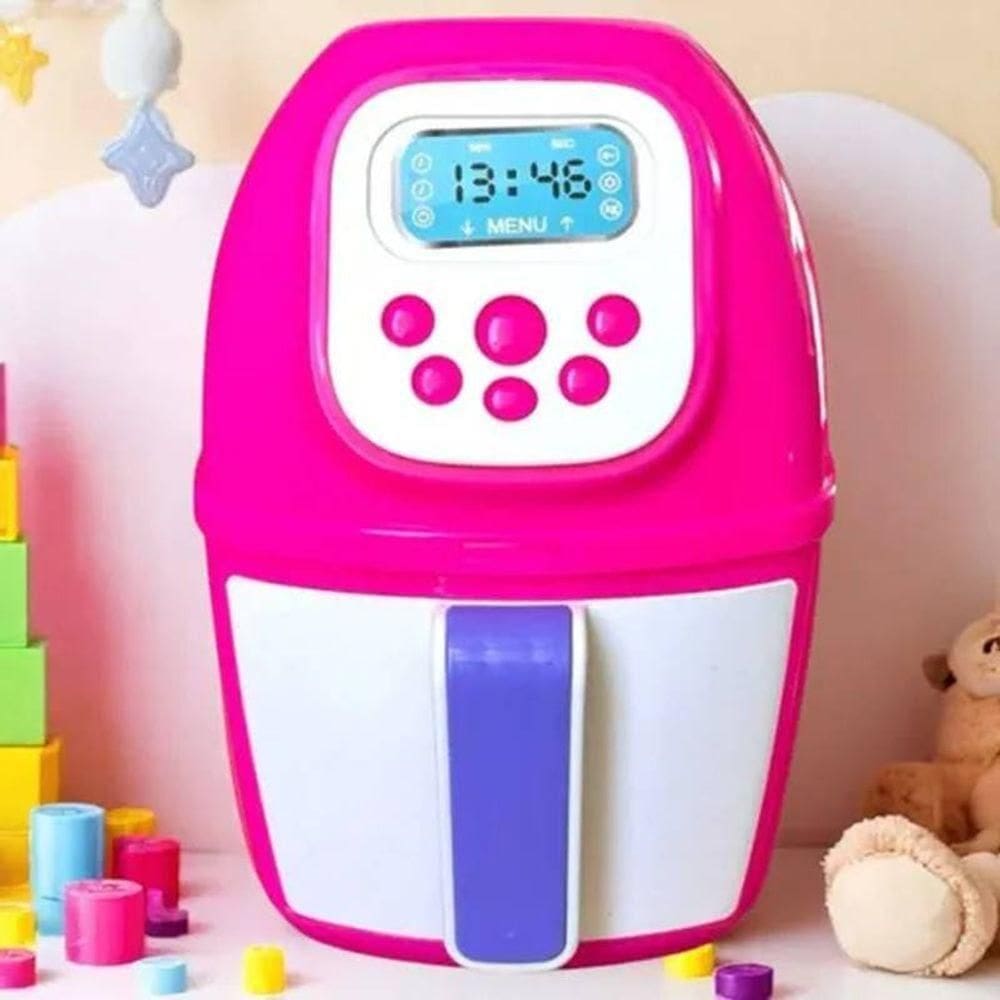 Air Fryer De Brinquedo Infantil Com Bandeja Removível
