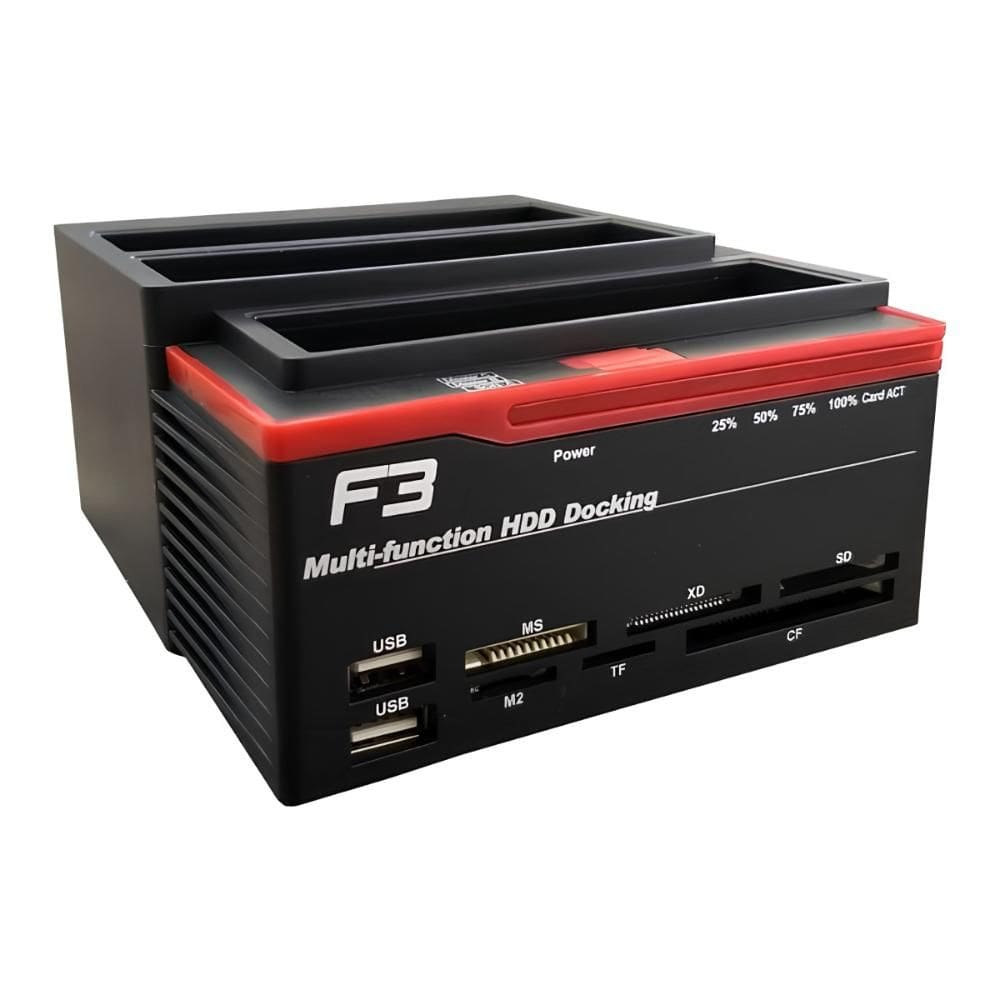 Dock Station SSD e HD 2.5 / 3.5 SATA - Leitor de Cartão - USB 3.0 - JC-DOC876U3.0