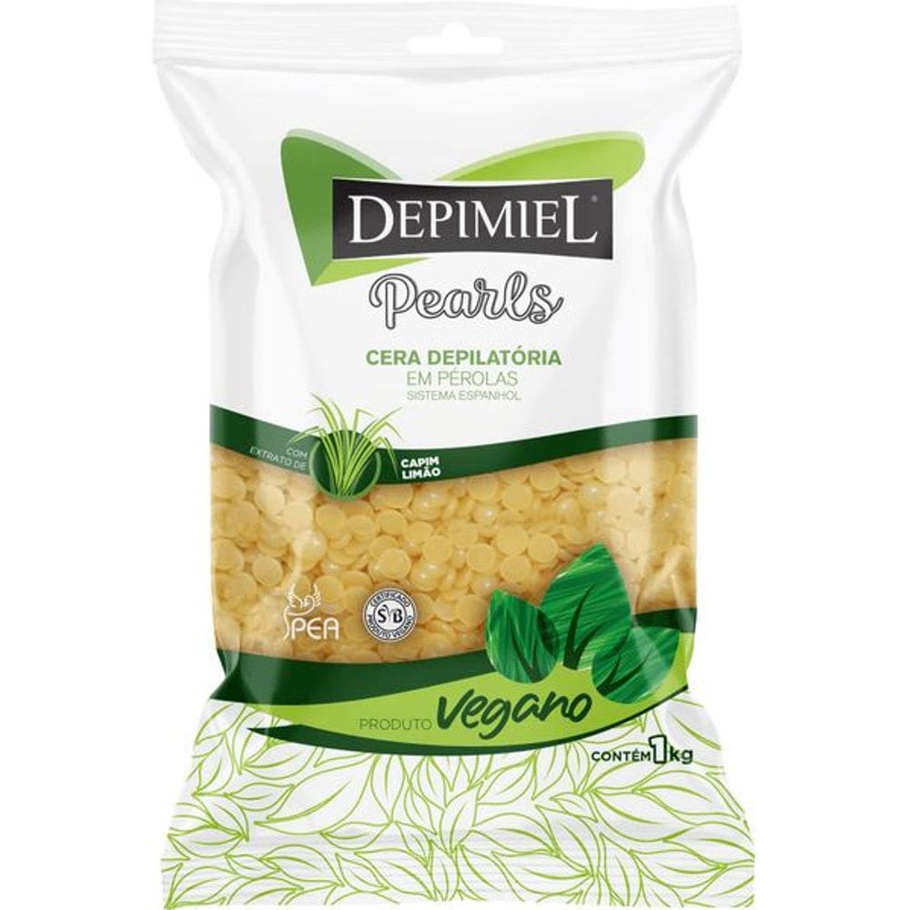 Cera Pearl Depimiel Vegana Capim Limão 1kg