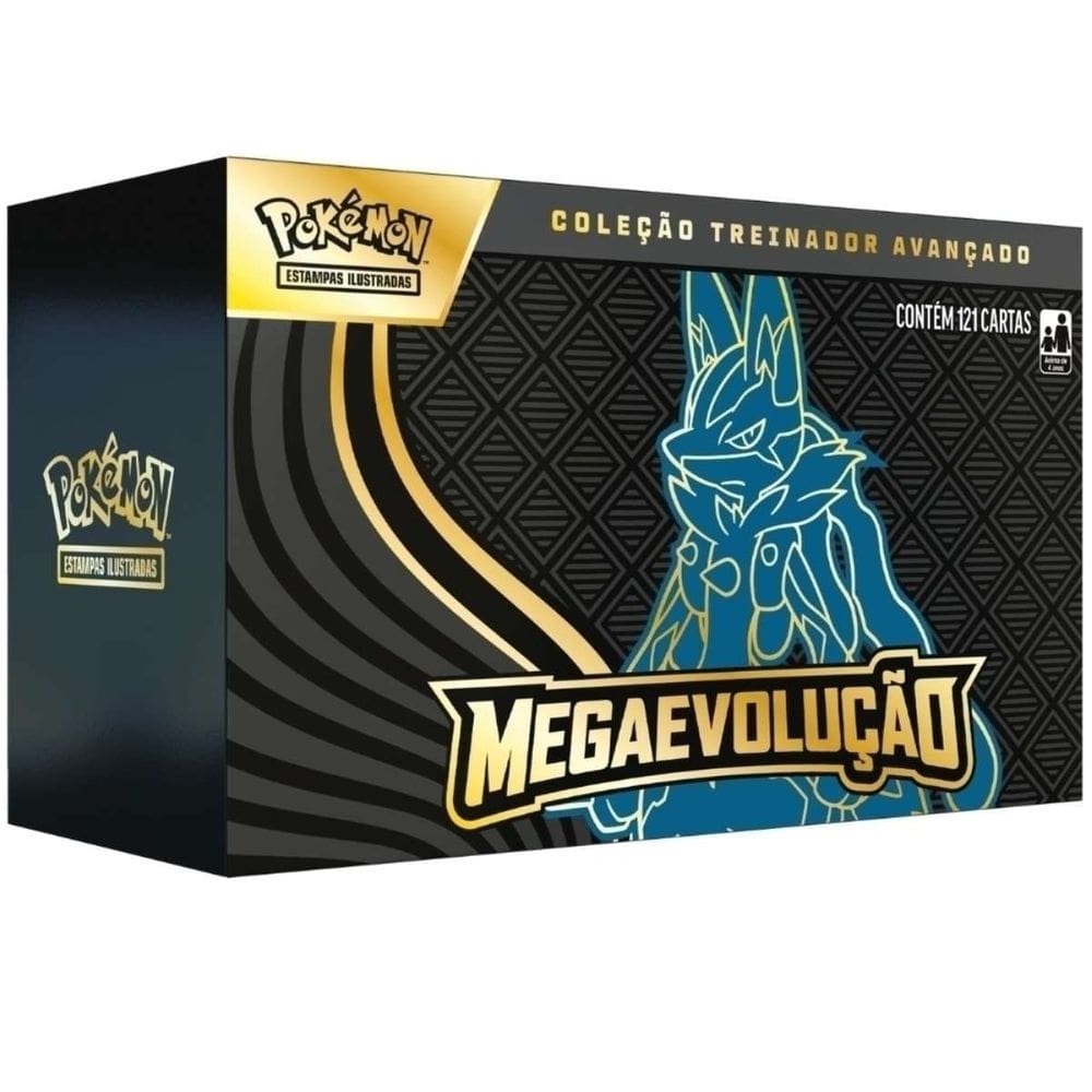 Box Treinador Avançado Pokemon Megaevolução 1 Lucario Ex Copag 121 Cartas