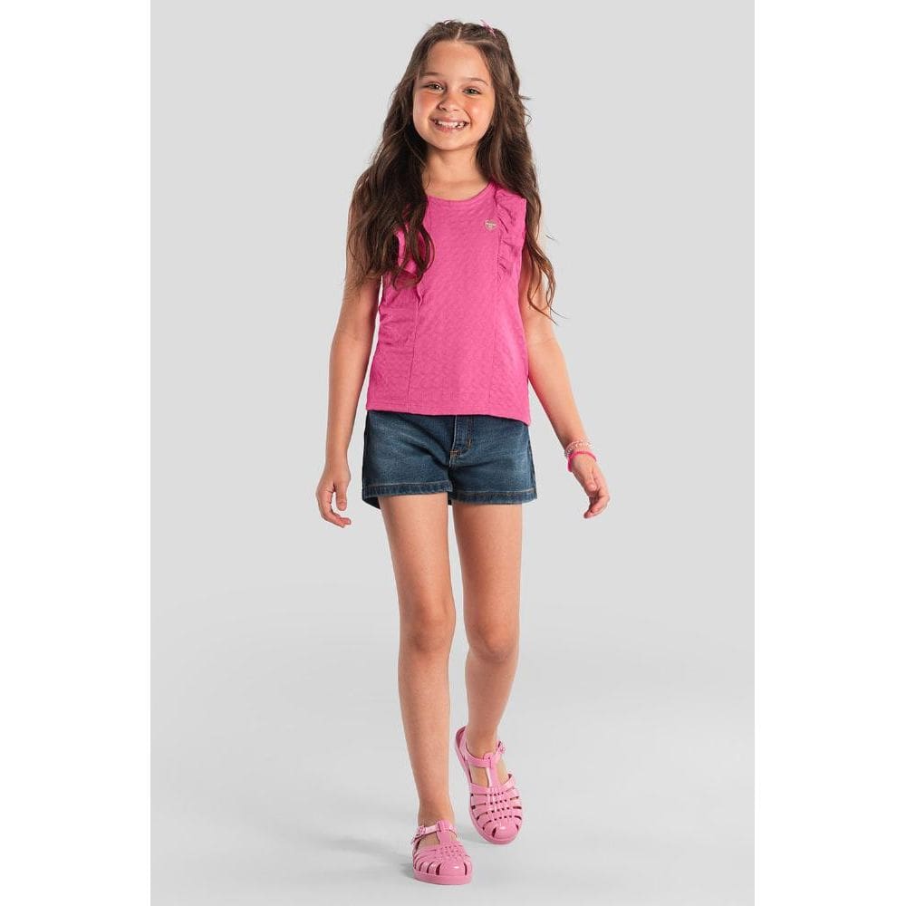 Blusa infantil menina texturizada Brandili
