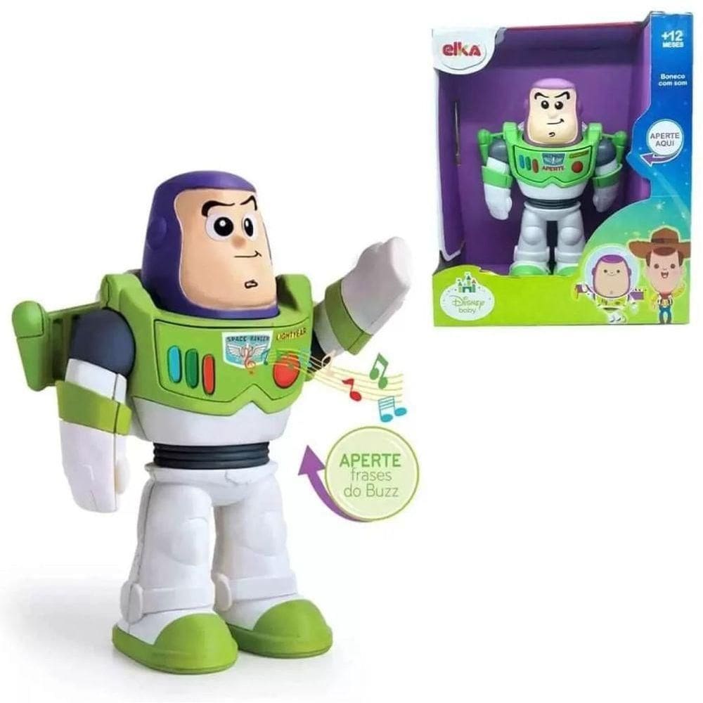 Boneco Meu Amigo Buzz Lightyear Toy Story - Fala Frases - Elka