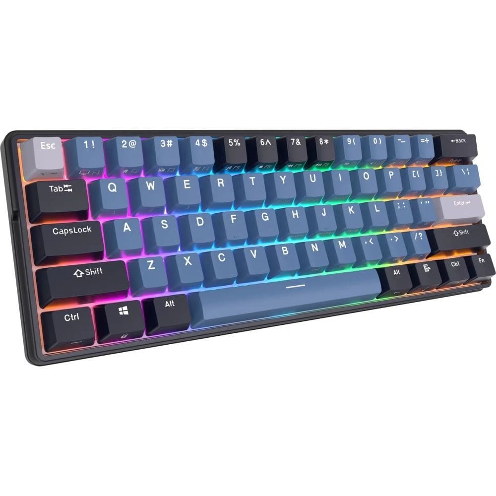 Teclado Mecanico Royal Kludge RK61 Plus 60% RGB Switch Blue