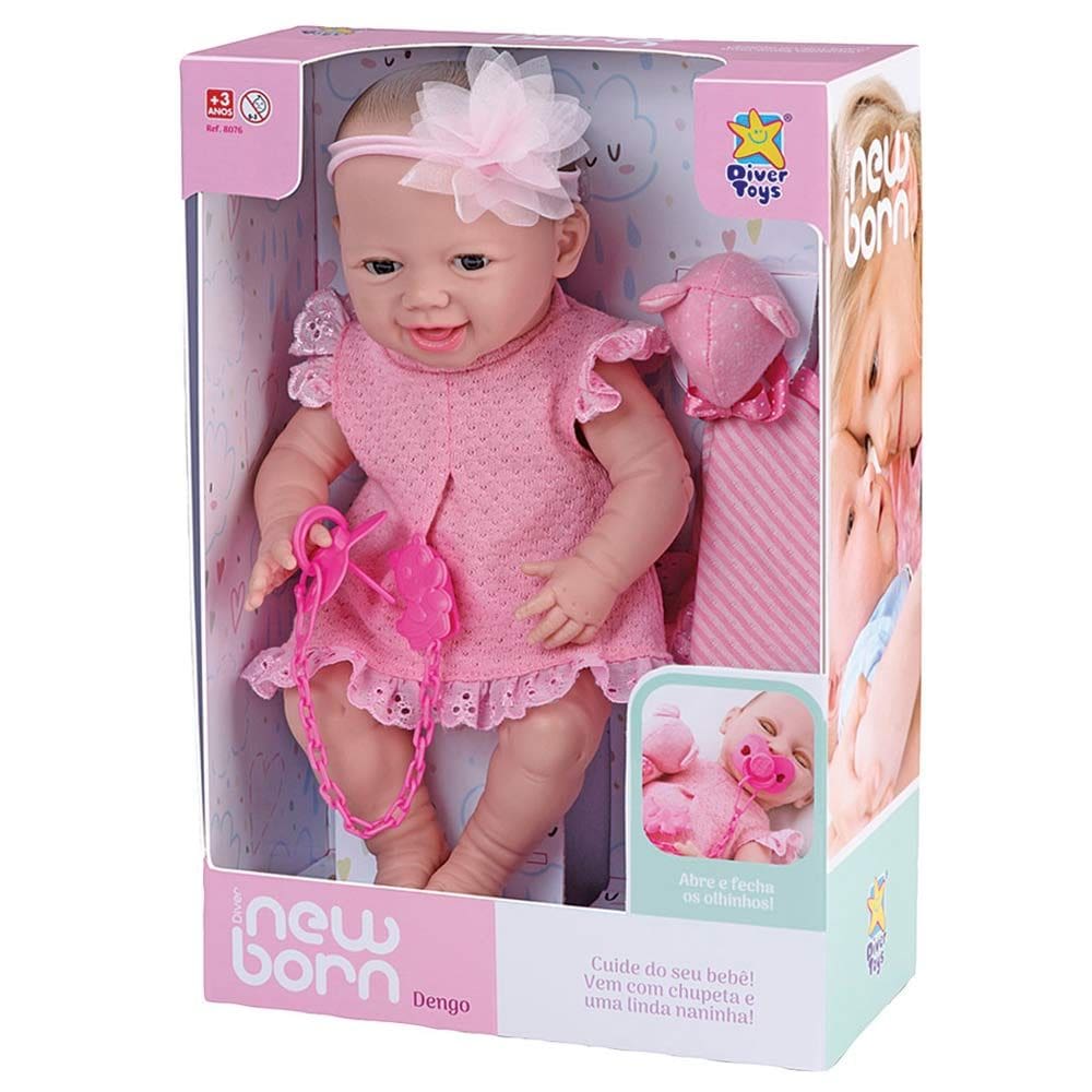 Boneca New Born Dengo Divertoys 8076