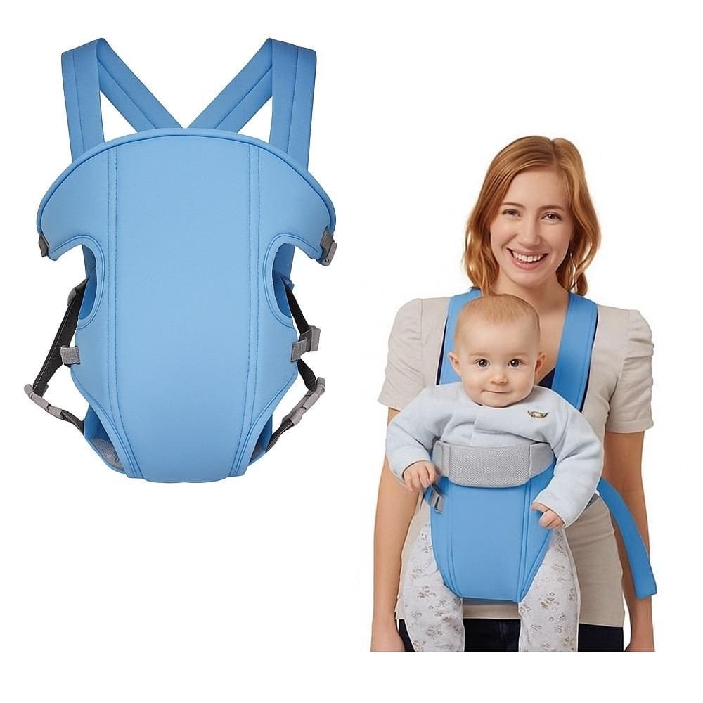 Canguru Ergonomico Para Bebe Mochila Carregador Crianca 3 Posicoes Ate 15Kg Confortavel Azul
